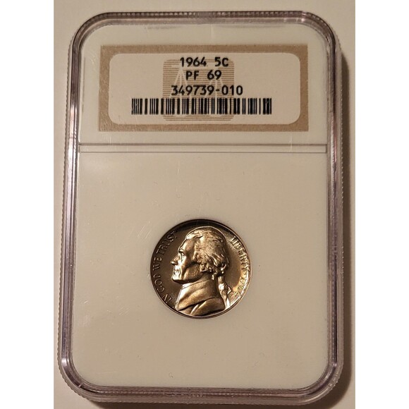 1964 Jefferson Nickel Proof PF69 NGC - Picture 1 of 2